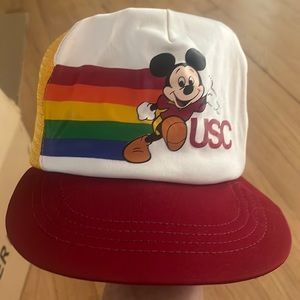 Amazing condition one of a kind USC rainbow hat with Mickey Mouse